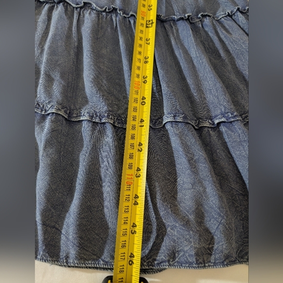 Mlle Gabrielle Denim Rayon Dress SZ M - Picture 6 of 6